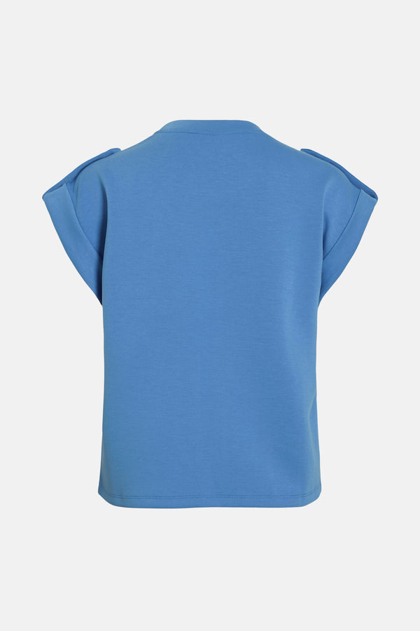 Top uni manche courte Bleu - VILA®