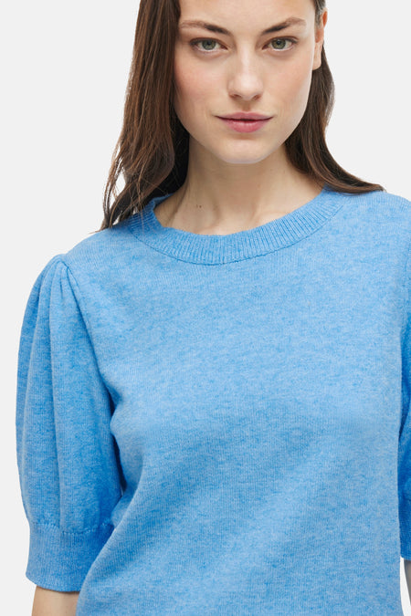 VIRIL 2/4 SLEEVE O-NECK KNIT TOP - NOOS
