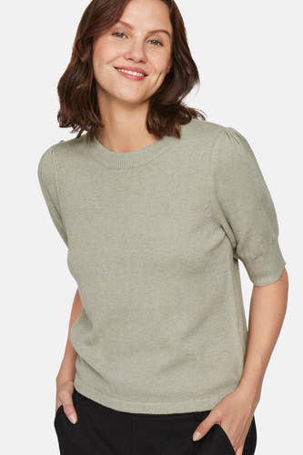 T-shirt vert de mantestestestes VILA, avec texture texture texture fine fine et une un.