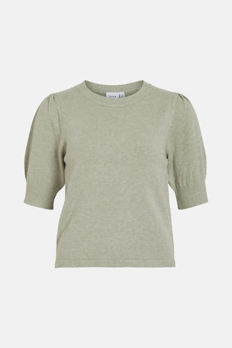 T-shirt vert de mantestes manman Vila V V, avec une subtile texture en côtes.
