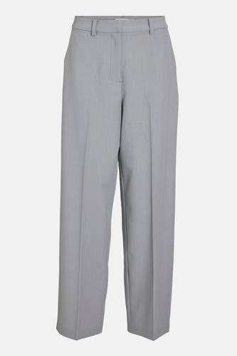 Pantalon gris de VILA® avec des jambes droites, des plis et une texture lisse.
