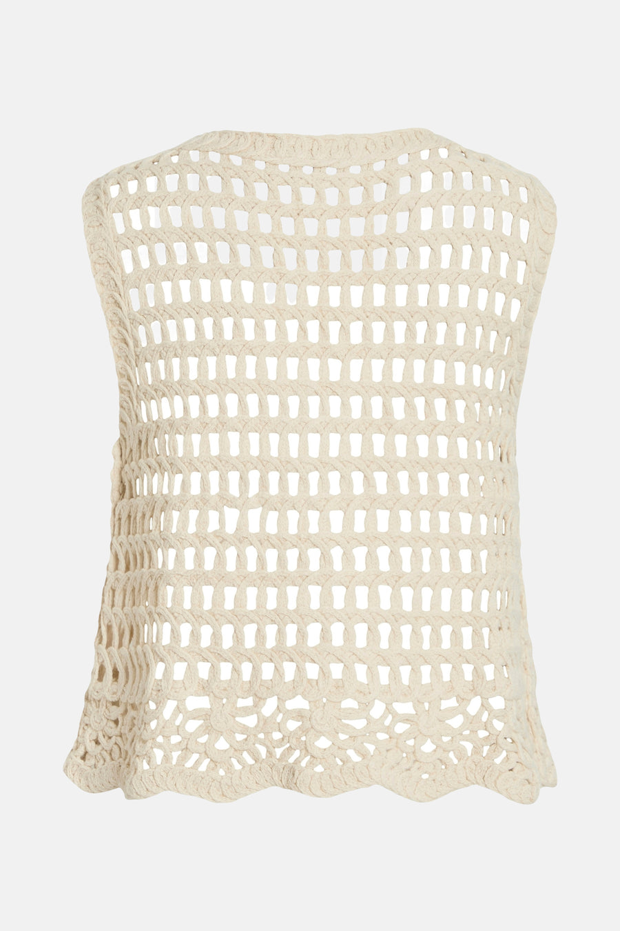 Gebroken witte gehaakte top.