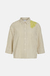 VIZAZ O-NECK 3/4 STRIPE SHIRT