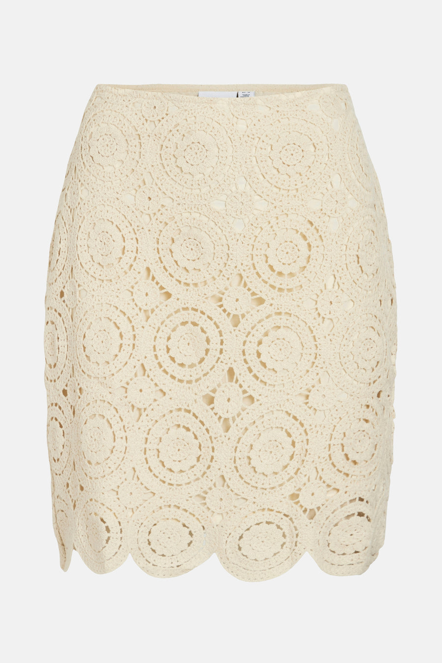 Ivoorwit gehaakt rokje.