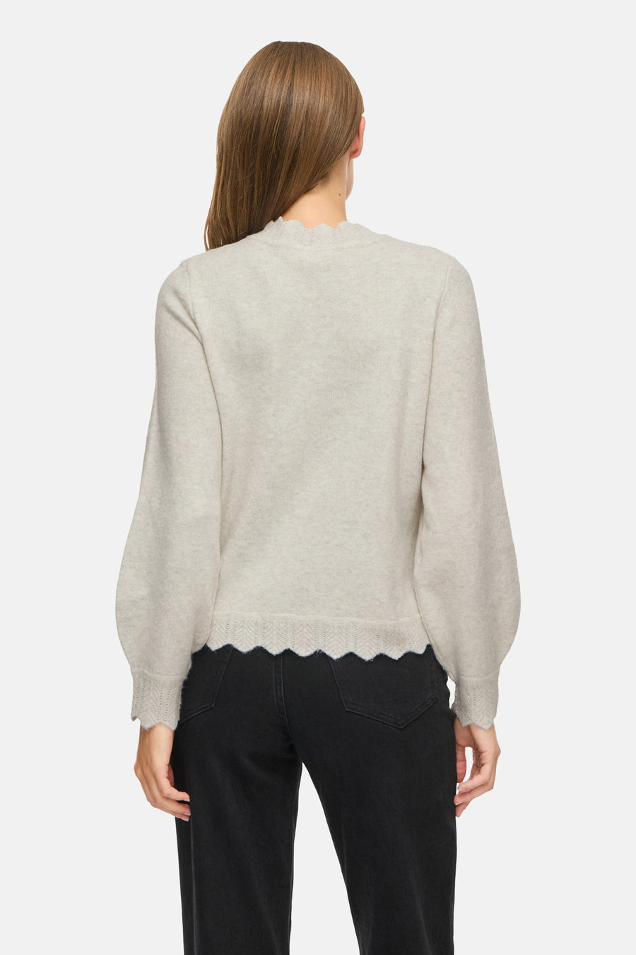 Pull col O Écru - VILA®