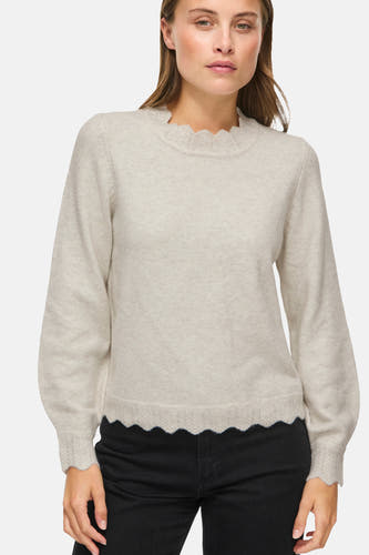 Pull col O Écru - VILA®