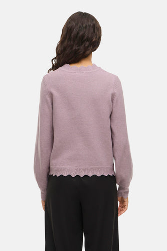 Pull à col rond - violet - VILA®