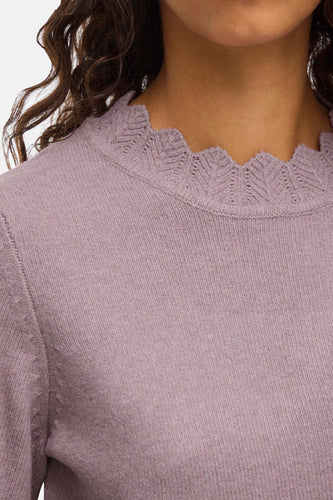 Pull à col rond - violet - VILA®