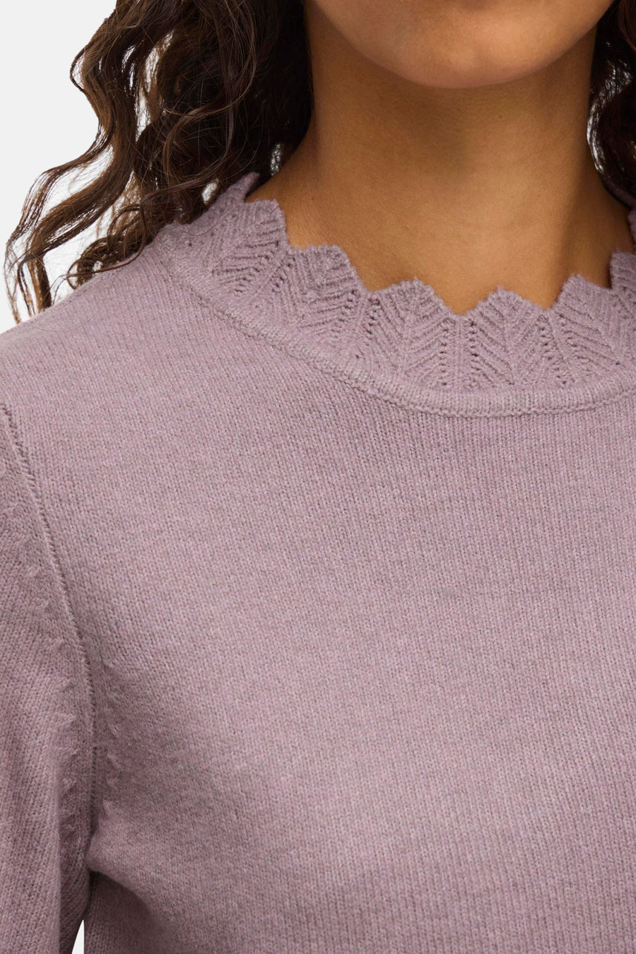 Pull à col rond - violet - VILA®