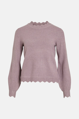 Pull à col rond - violet - VILA®