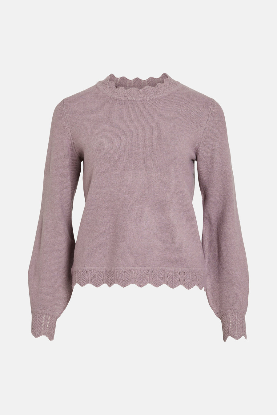 Pull à col rond - violet - VILA®