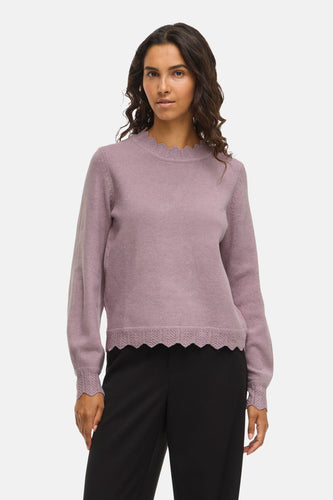 Pull à col rond - violet - VILA®