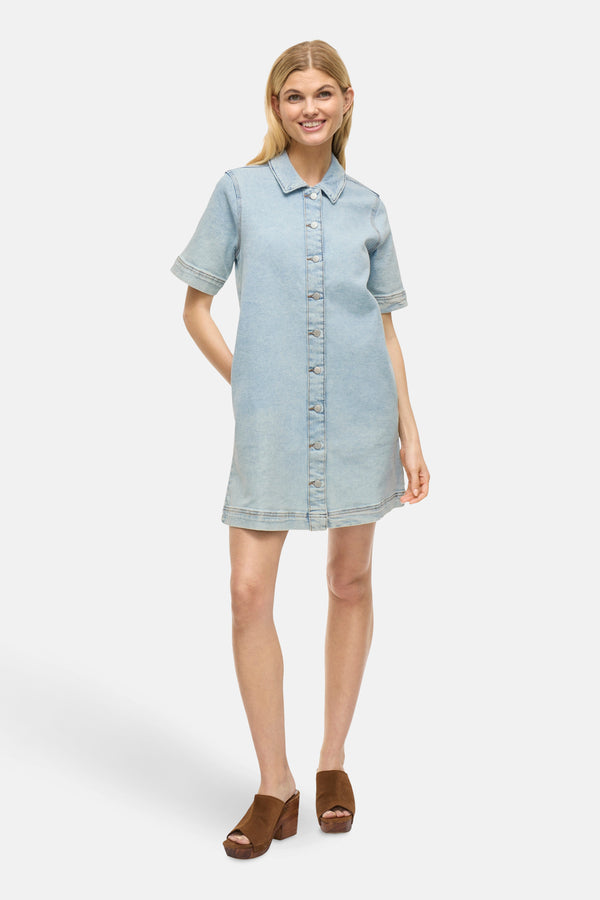 Robes manches courtes Light blue denim - VILA®