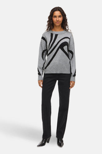 Pull à col rond - gris - VILA®