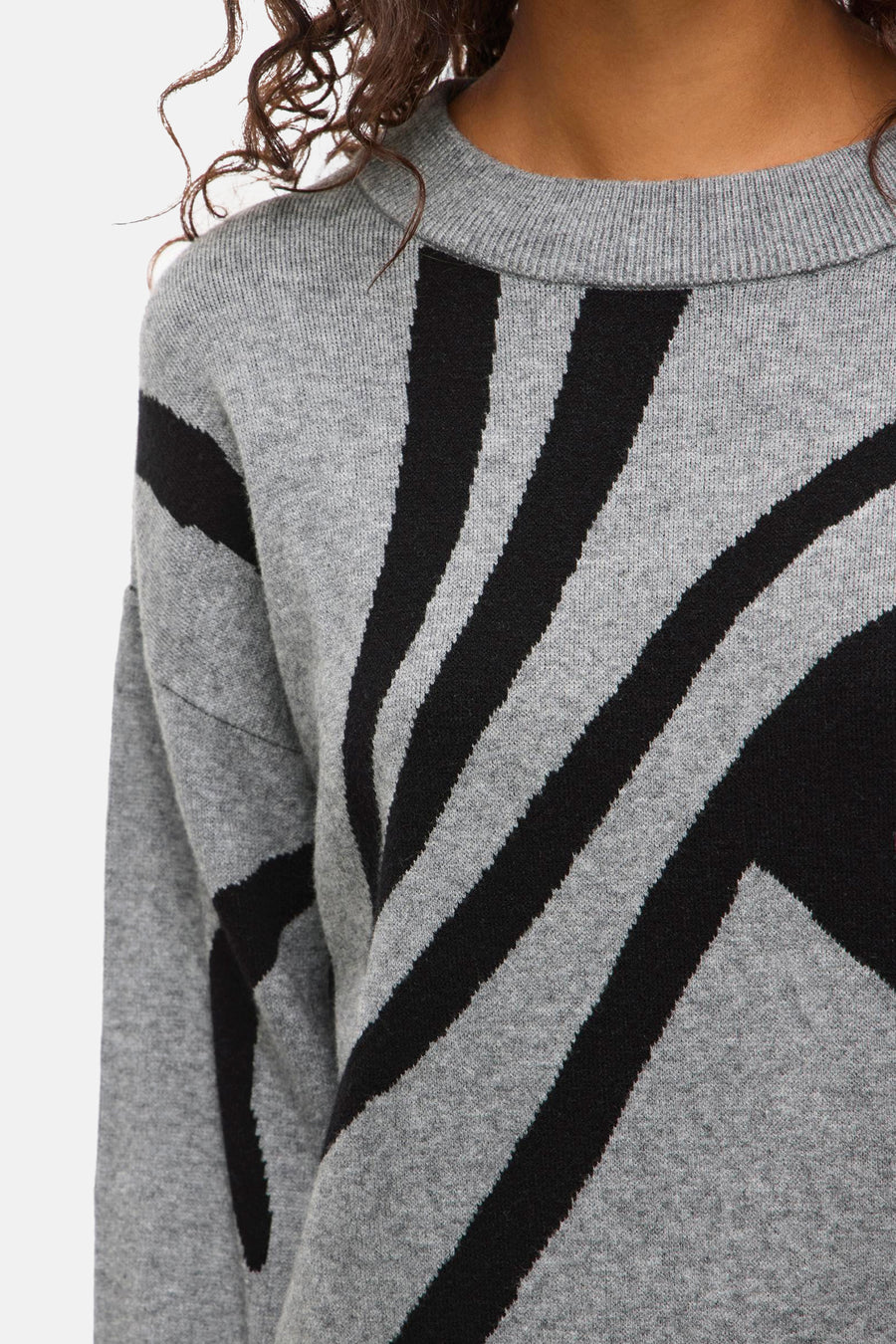 Pull à col rond - gris - VILA®