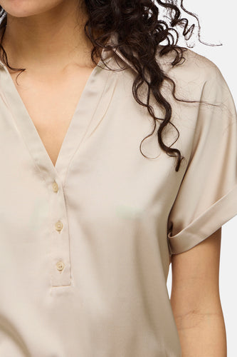 Blouse à manches courtes - beige - VILA®