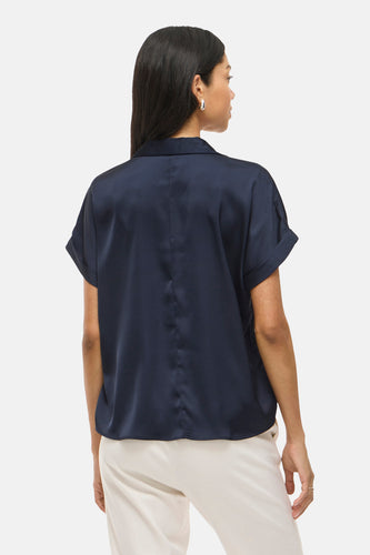 Blouse à manches courtes - bleu - VILA®