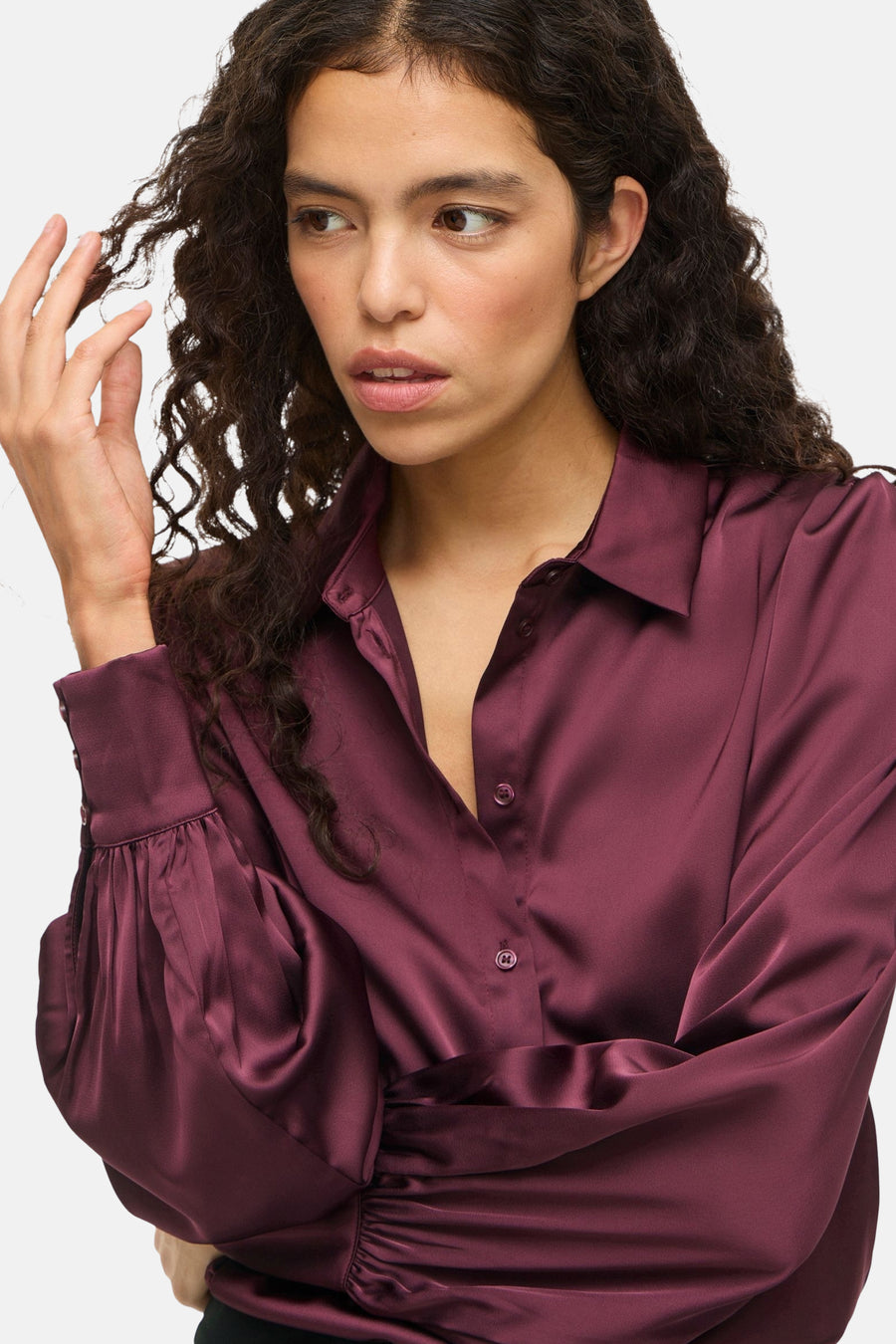 Chemise à manches longues - Bordeaux - VILA® - 4