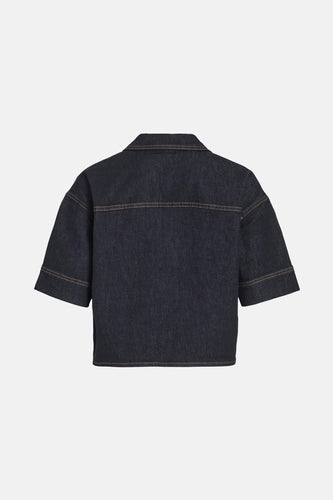 Blouse à manches courtes - dark blue denim - VILA®