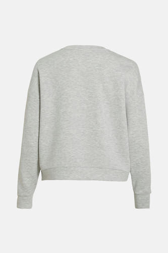 Gilet gris de VILA, avec des manches longues et un col rond.