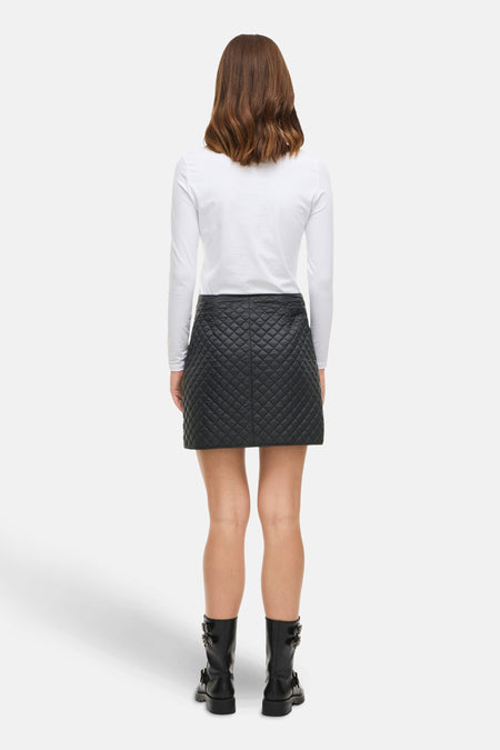 VIBENJI RW QUILTED SKIRT/PB