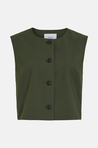 VICULDA O-NECK SL SHORT VEST/BFS