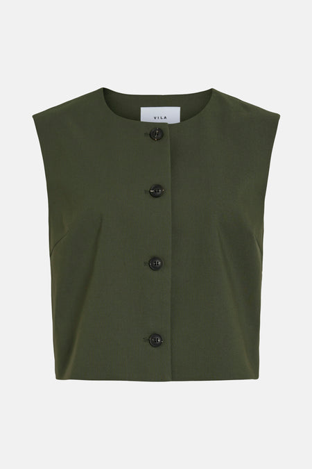 VICULDA O-NECK SL SHORT VEST/BFS