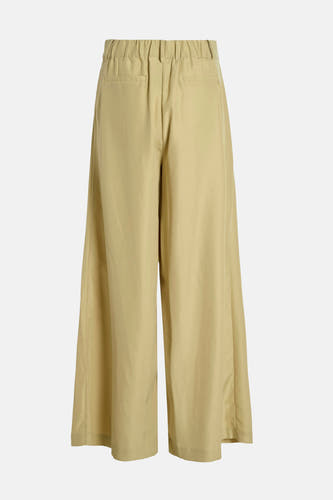 Pantalon vert de VILA, avec des jambes larges, une ceinture élastique et des poches arrière.