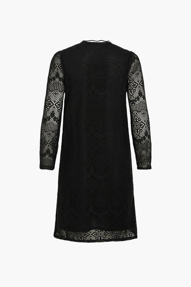 VISARA L/S CROCHET DRESS