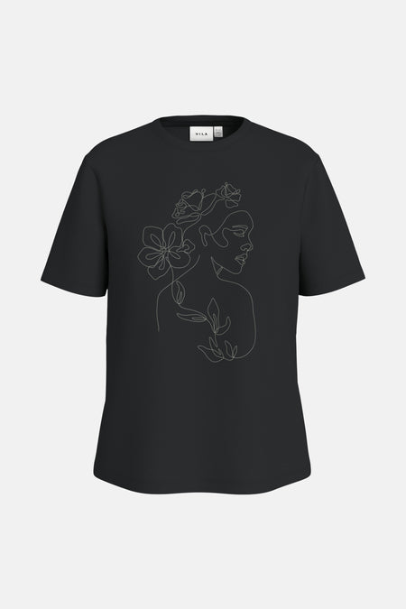 VISYBIL STICHED S/S O-NECK T-SHIRT/LC