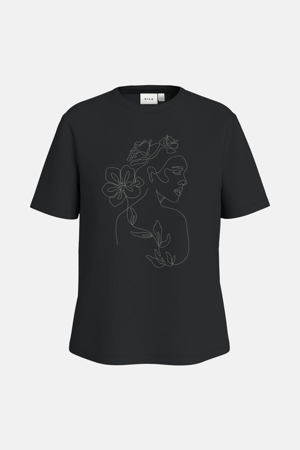 VISYBIL STICHED S/S O-NECK T-SHIRT/LC