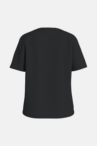 Zwart T-shirt met korte mouwen van VILA®, gezien van de achterkant.