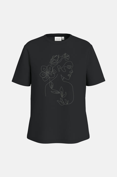 VISYBIL STICHED S/S O-NECK T-SHIRT/LC