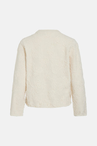 VIHAYDEN O-NECK L/S EMBROIDERY KNIT TOP
