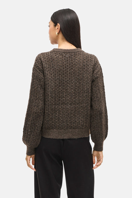 Pull à col rond - brun