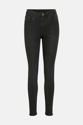 Zwarte skinny jeans van VILA, met zakken en een knoopsluiting.

