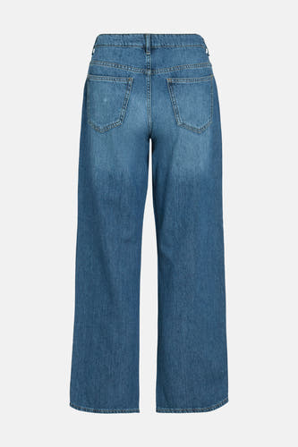 Jean en denim mid-blue large de VILA, montré du dos, avec poches et passants.
