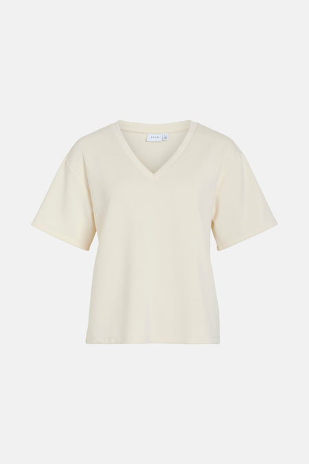 VISIFFI V-NECK 2/4 TOP/R/PB