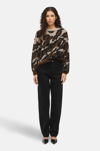 VILOMA O-NECK L/S JACQUARD KNIT TOP - VILA®