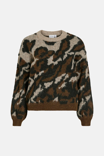 VILOMA O-NECK L/S JACQUARD KNIT TOP - VILA®