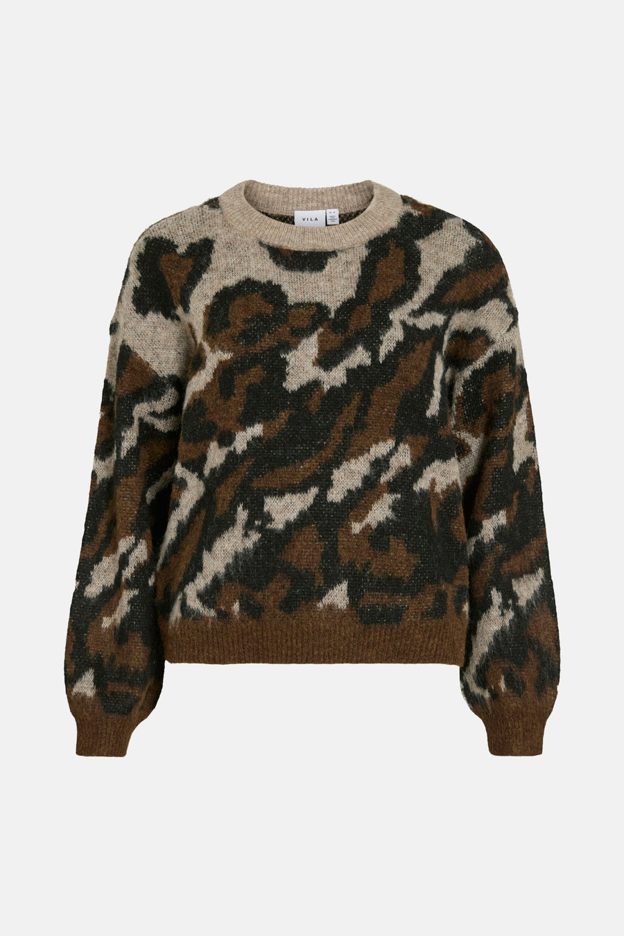 VILOMA O-NECK L/S JACQUARD KNIT TOP - VILA®