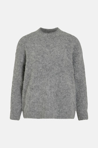 Sweat-shirt gris avec col rond de VILA®, d'une texture douce et moelleuse.