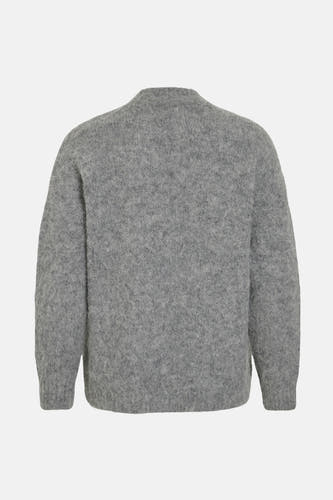 Sweat-shirt gris avec col rond de VILA®, texture douce et longues manches.