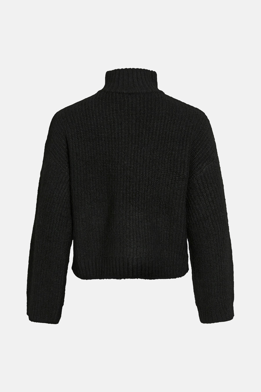 Zwarte gebreide coltrui.