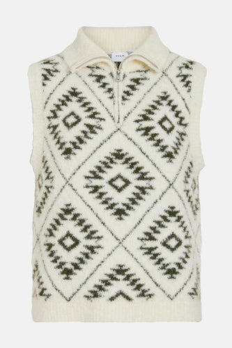 VIFINKA S/L JACQUARD KNIT VEST