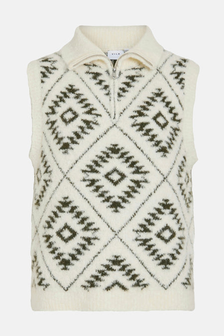 VIFINKA S/L JACQUARD KNIT VEST