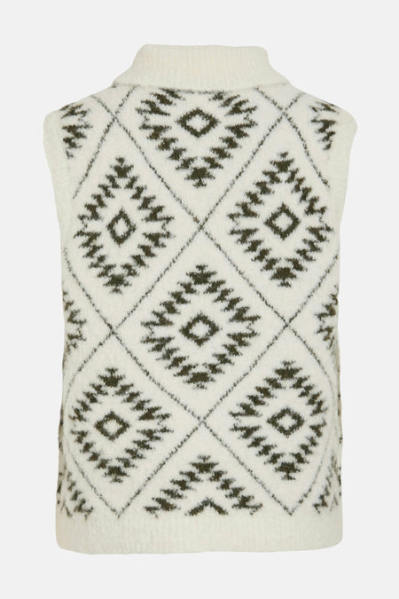 VIFINKA S/L JACQUARD KNIT VEST