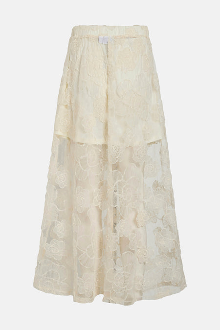 VIKARIA HW LACE MIDI SKIRT