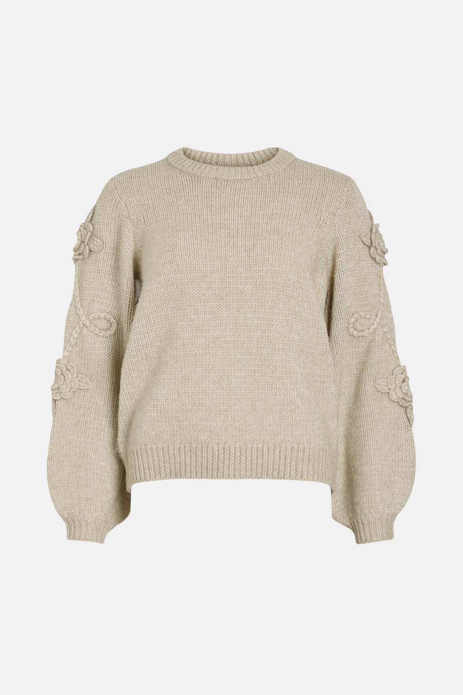 Pull à col rond - beige - VILA®