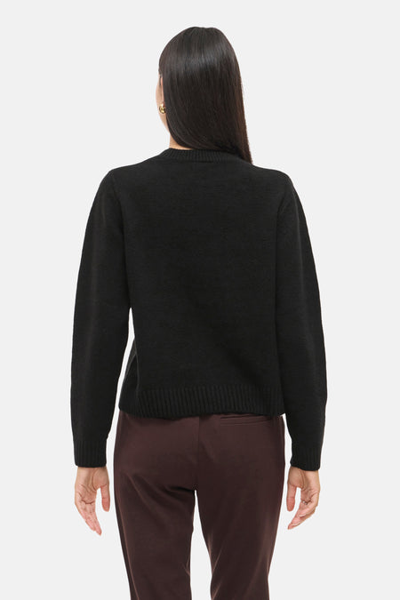 VILANIE O-NECK L/S DECO KNIT TOP